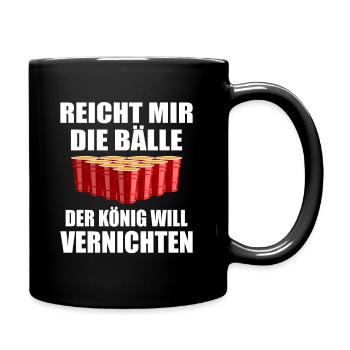 Beerpong Bierpong Beer Bier pong Trinkspiel - Tasse einfarbig - Schwarz - Rechts