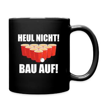 Beerpong Saufen Party Trinkspiel - Tasse einfarbig - Schwarz - Rechts