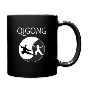 Qigong Ying Yang Yin yan Yoga - Tasse einfarbig - Schwarz - Rechts