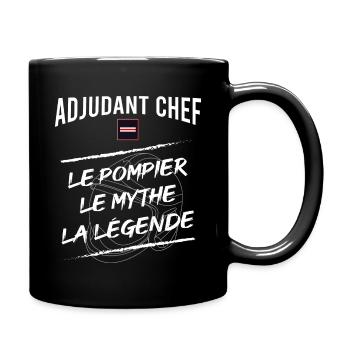 Adjudant Chef Sapeur pompier - Mug uni - noir - Droite