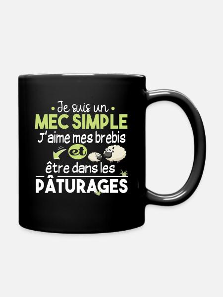 Brebis Mouton Laine Agneau Cadeau Ferme Agricole - Mug uni - noir