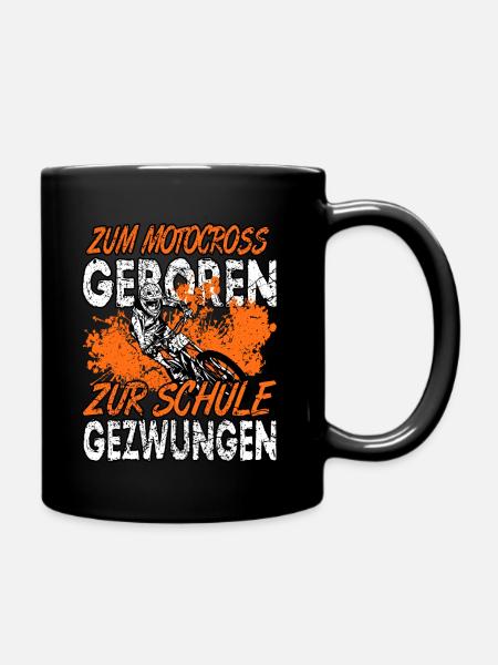 Motorcross Dirt Bike Motorrad Motocross Kinder - Tasse einfarbig - Schwarz