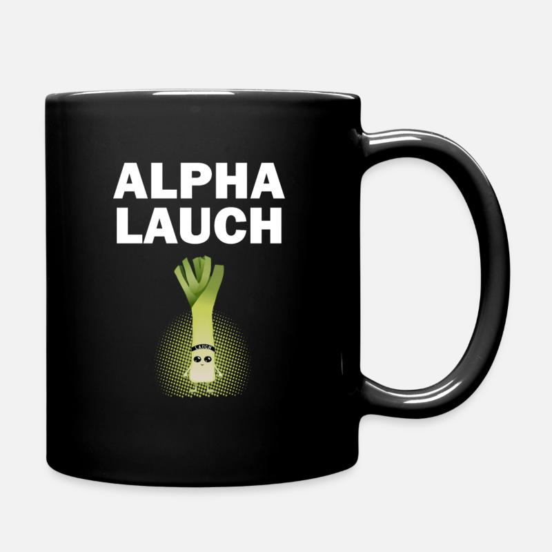 Alpha Lauch I bims ein Lauch Fitnessstudio Sport - Tasse einfarbig - Schwarz