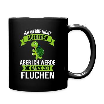 Ich werde nicht aufgeben aber fluchen Joggen - Tasse einfarbig - Schwarz - Rechts