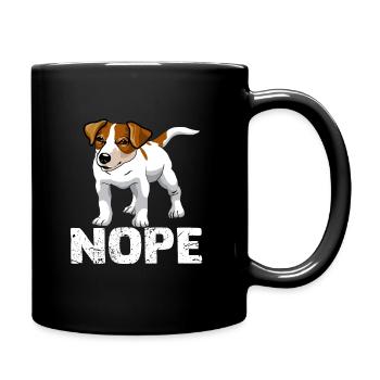 Jack Russel Nope | Hundeliebhaber Hunderasse - Tasse einfarbig - Schwarz - Rechts