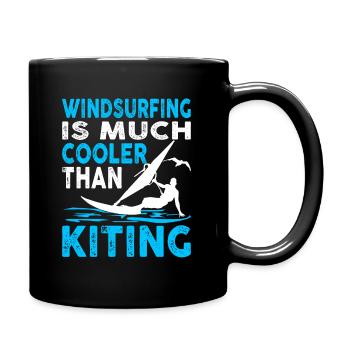 Windsurfen ist deutlich cooler als kiten Windsurf - Tasse einfarbig - Schwarz - Rechts
