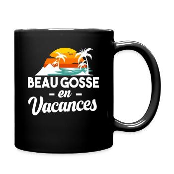 Vacances été plage palmier cadeau humour homme - Mug uni - noir - Droite