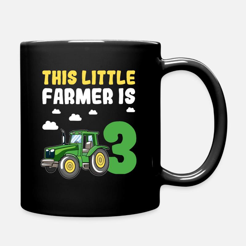 Aus dem Weg ich bin 3. Geburtstag Traktor Junge - Tasse einfarbig - Schwarz