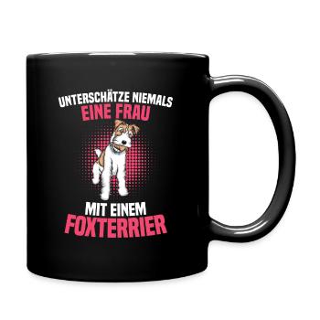 Foxterrier Drahthaar | Foxterrier - Tasse einfarbig - Schwarz - Rechts