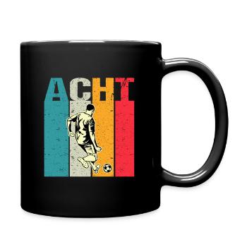 Ich bin schon 8 | 8. Geburtstag Jungen Fussball - Tasse einfarbig - Schwarz - Rechts