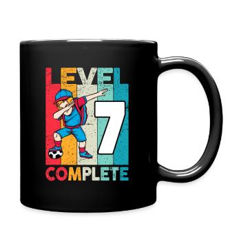 Ich bin schon 7 | 7. Geburtstag Jungen Fussball - Tasse einfarbig - Schwarz - Rechts