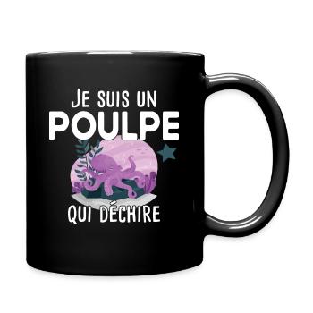 Poulpe mer crustacé touriste cadeau humour - Mug uni - noir - Droite