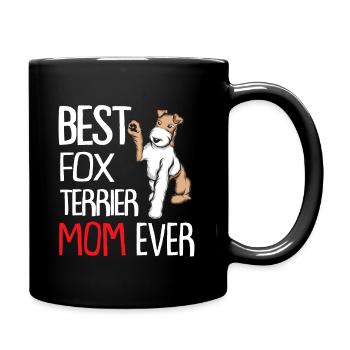 Foxterrier Drahthaar | Foxterrier - Tasse einfarbig - Schwarz - Rechts