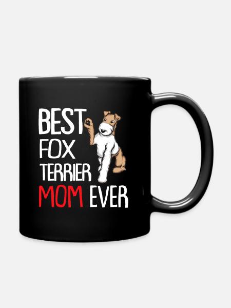 Foxterrier Drahthaar | Foxterrier - Tasse einfarbig - Schwarz