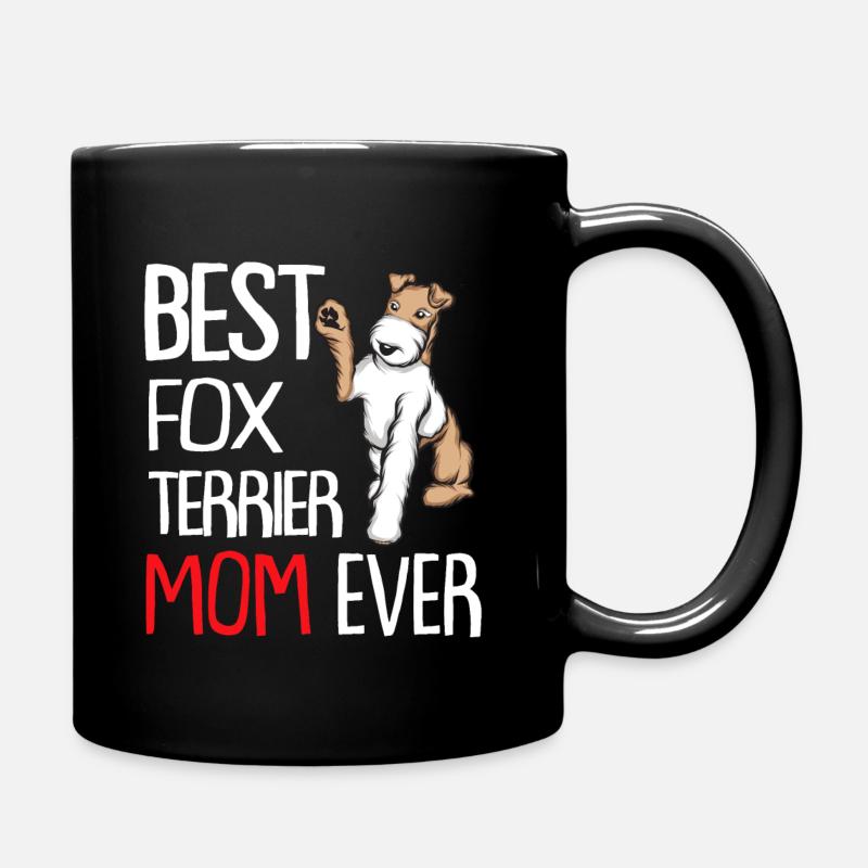 Foxterrier Drahthaar | Foxterrier - Tasse einfarbig - Schwarz