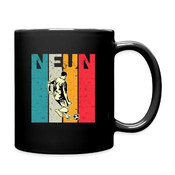 J’ai 9 | 9e anniversaire garçon football - Mug uni - noir - Droite