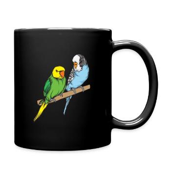 Perruche - Mug uni - noir - Droite