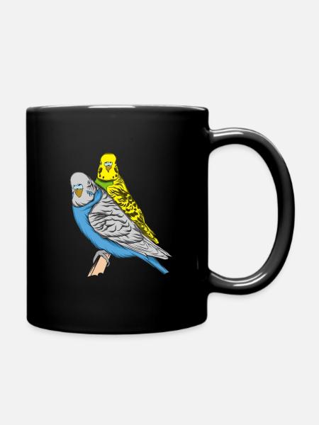 Wellensittich - Tasse einfarbig - Schwarz