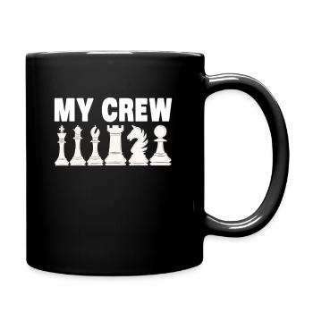 Schach Sprüche - Tasse einfarbig - Schwarz - Rechts