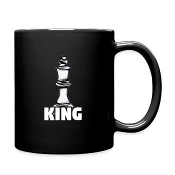 Schach Sprüche - Tasse einfarbig - Schwarz - Rechts