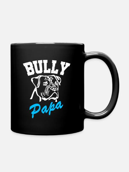 BULLY Papa - Old English Bulldog - Hunde Herrchen - Tasse einfarbig - Schwarz