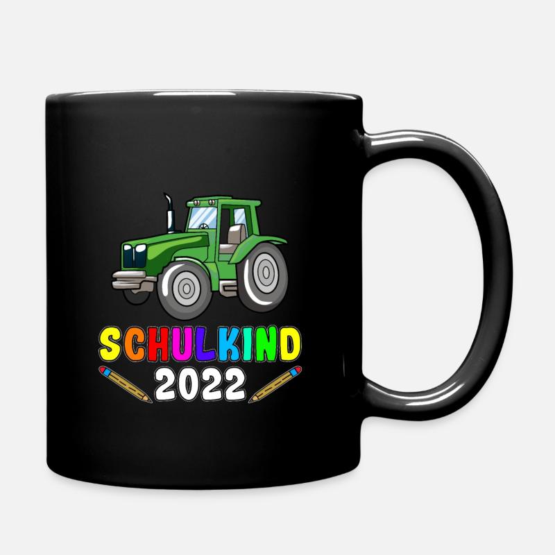 Schulkind 2022 | Traktor Schulkind - Tasse einfarbig - Schwarz
