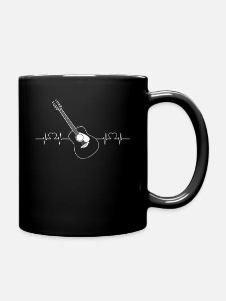 guitariste guitare passion du coeur idée cadeau - Mug uni - noir