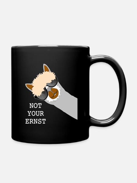 Lama Alpaka Nicht Dein Not Your Ernst - Denglisch - Tasse einfarbig - Schwarz