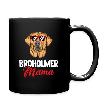 Dog Mom Dog Dad Hundemama | Broholmer - Tasse einfarbig - Schwarz - Rechts