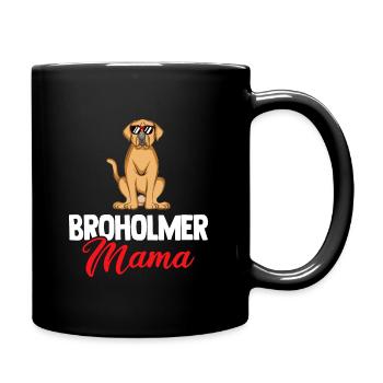 Dog Mom Dog Dad Dog Mom | Broholmer - Full Colour Mug - black - Right