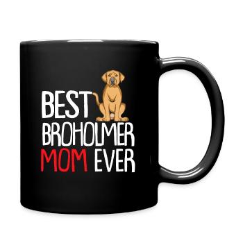 Dog Mom Dog Dad Hundemama | Broholmer - Tasse einfarbig - Schwarz - Rechts