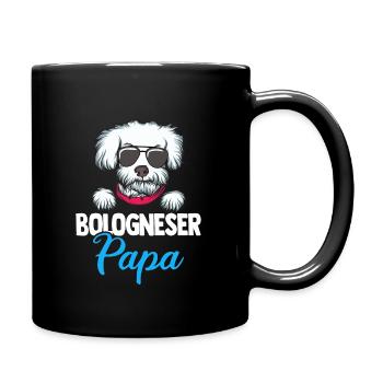 Bologneser Hunde Dad Dog Mom | Bologneser - Tasse einfarbig - Schwarz - Rechts