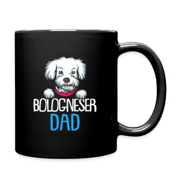 Bologneser Hunde Dad Dog Mom | Bologneser - Tasse einfarbig - Schwarz - Rechts