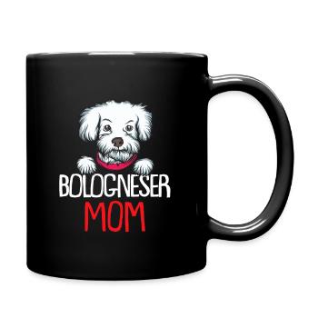 Bologneser Hunde Dad Dog Mom | Bologneser - Tasse einfarbig - Schwarz - Rechts