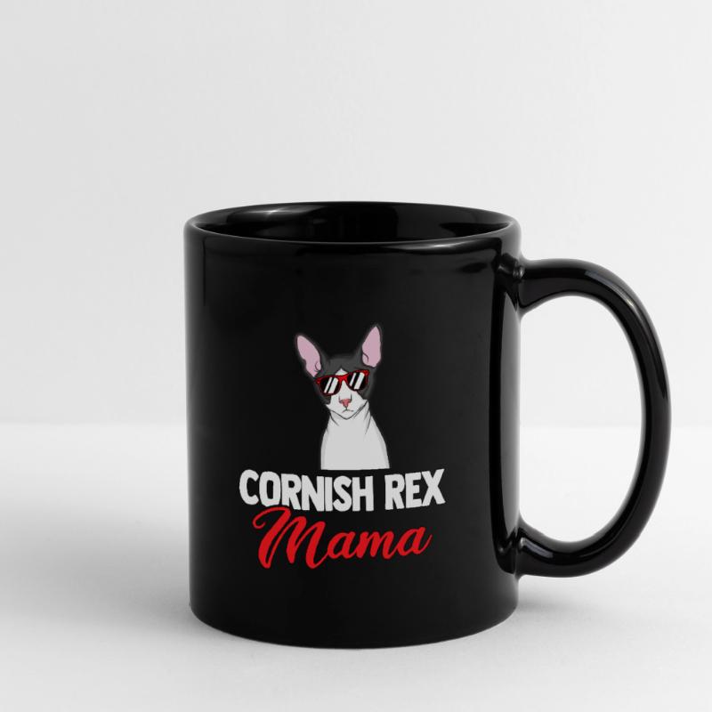 Cornish Rex Mama Papa Chat Maman | Rex de Cornouailles Mug uni