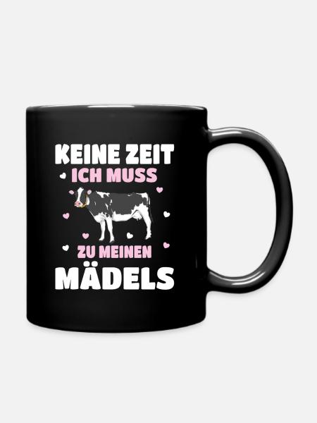Landwirt Bauer Stall Kühe | Kuh - Tasse einfarbig - Schwarz