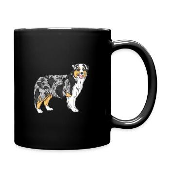 Australian Shepherd - Full Colour Mug - black - Right