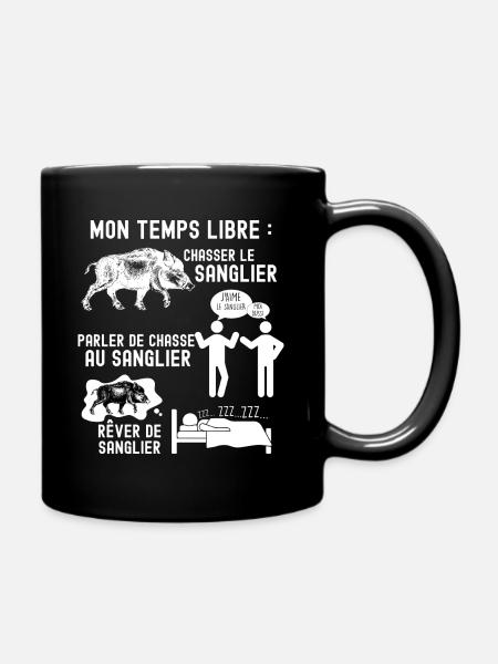 Sanglier, chasse chasseur et passion - Mug uni - noir