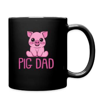Hausschwein Wildschwein Bauer Bauernhof | Schwein - Tasse einfarbig - Schwarz - Rechts