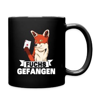 Schafkopf Skat Kartenspiel | Doppelkopf - Tasse einfarbig - Schwarz - Rechts