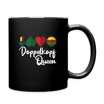 Schafkopf Skat Kartenspiel | Doppelkopf - Tasse einfarbig - Schwarz - Rechts