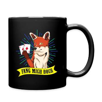 Schafkopf Skat Kartenspiel | Doppelkopf - Tasse einfarbig - Schwarz - Rechts