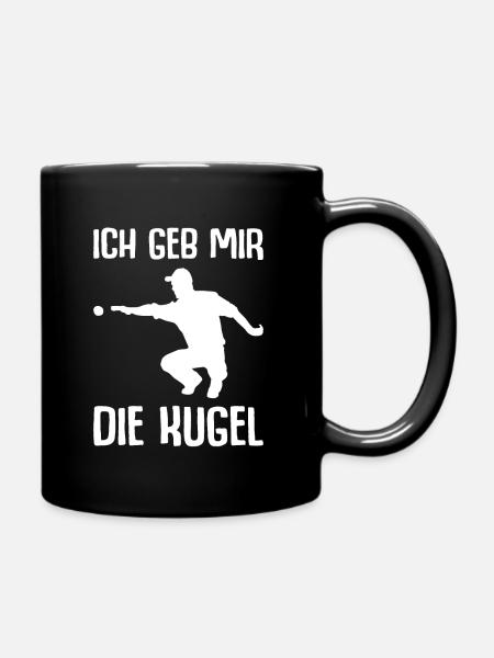 Boccia Petanque Boulespieler Kugel | Boule - Tasse einfarbig - Schwarz