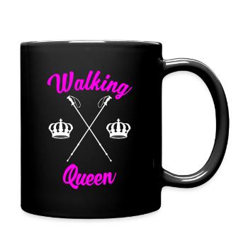 Nordic Walking Damen Walker Wandern - Tasse einfarbig - Schwarz - Rechts