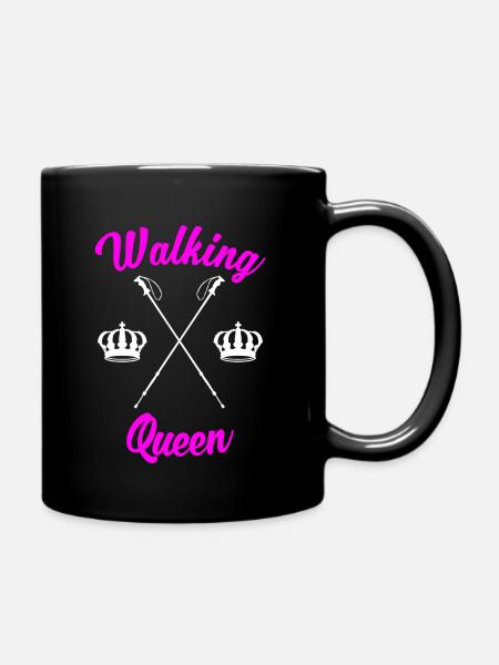 Nordic Walking Damen Walker Wandern - Tasse einfarbig - Schwarz