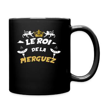 Le roi de la merguez humour barbecue papa - Mug uni - noir - Droite