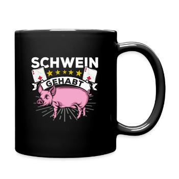 Double head - Full Colour Mug - black - Right