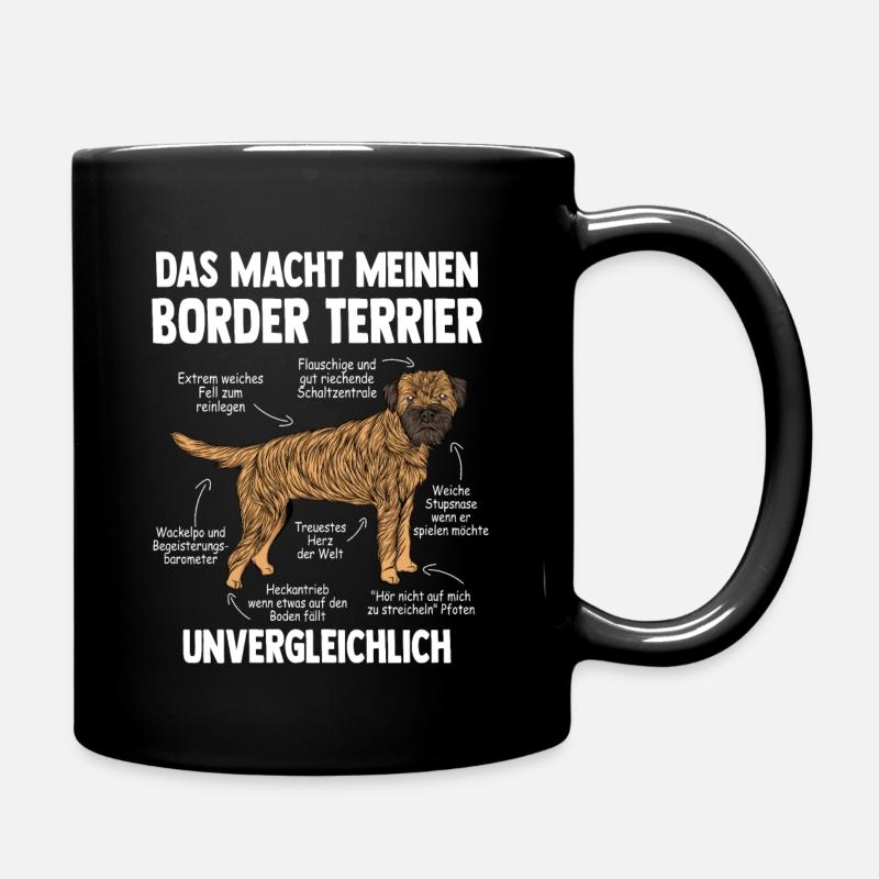 Border Terrier - Tasse einfarbig - Schwarz