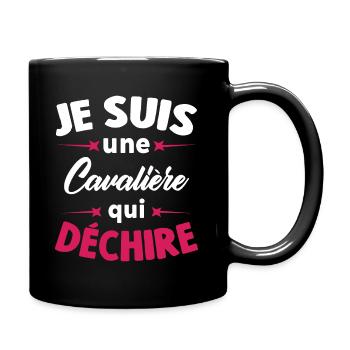 Je Suis Une Cavalière Qui Déchire - Mug uni - noir - Droite