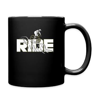 Mountain Bike Downhill Bike Tour Biker - Full Colour Mug - black - Right